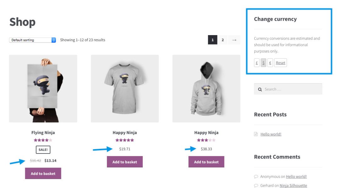 Woocommerce Multi Currency Store