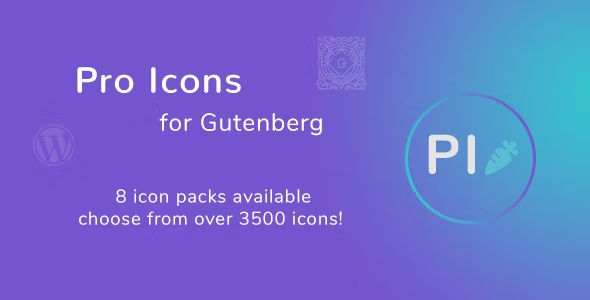 Pro Icons for Gutenberg WordPress Editor