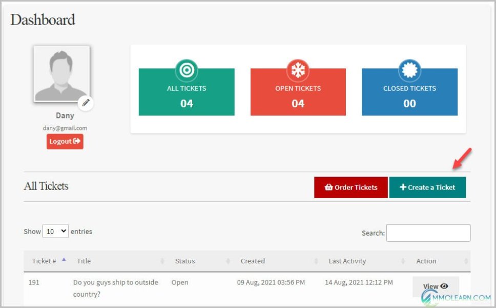 WooCommerce Support Ticket System