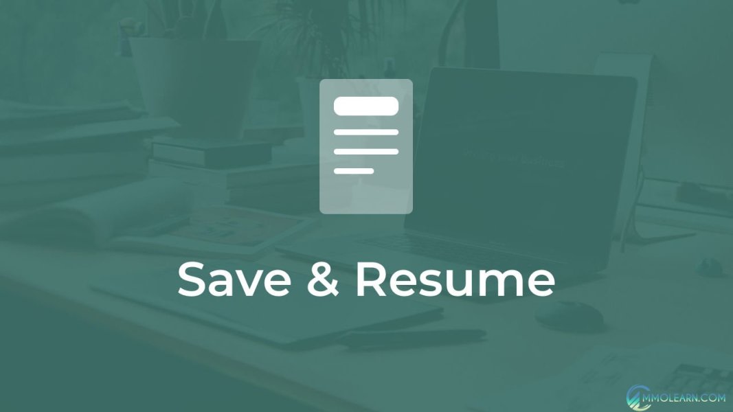 Save and Resume - Quiz And Survey Master