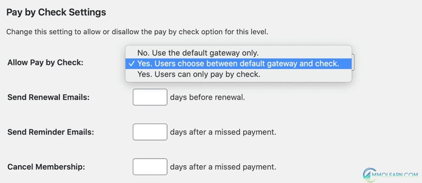 PMPro - Check Payment Levels
