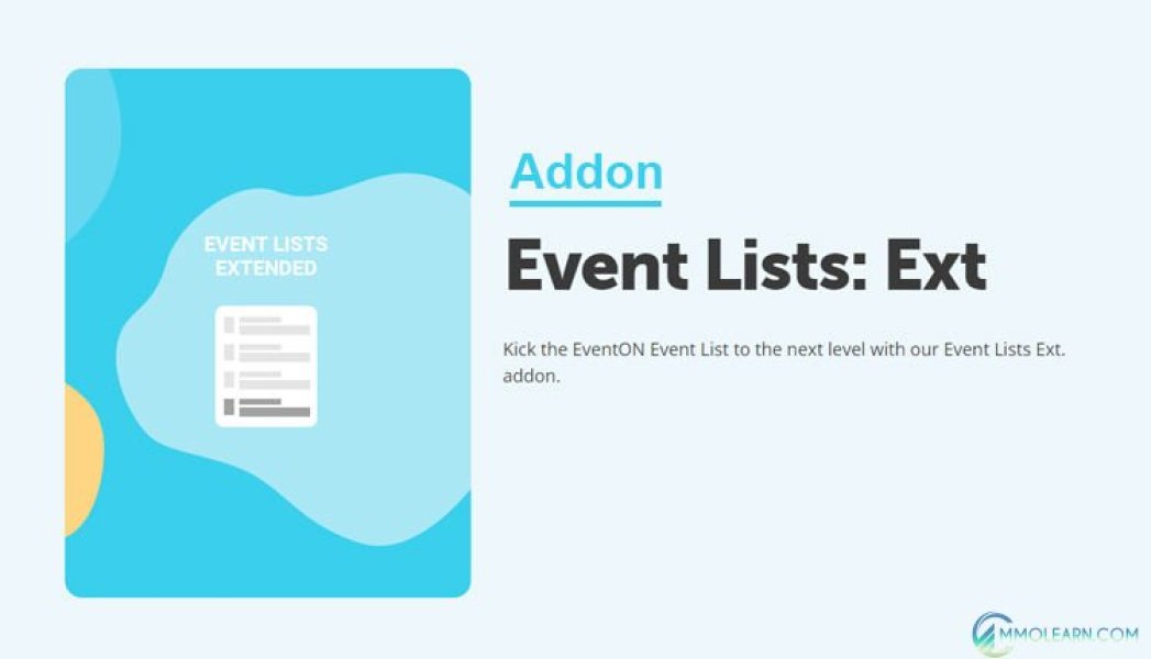 EventOn Events Lists Extended Add-on