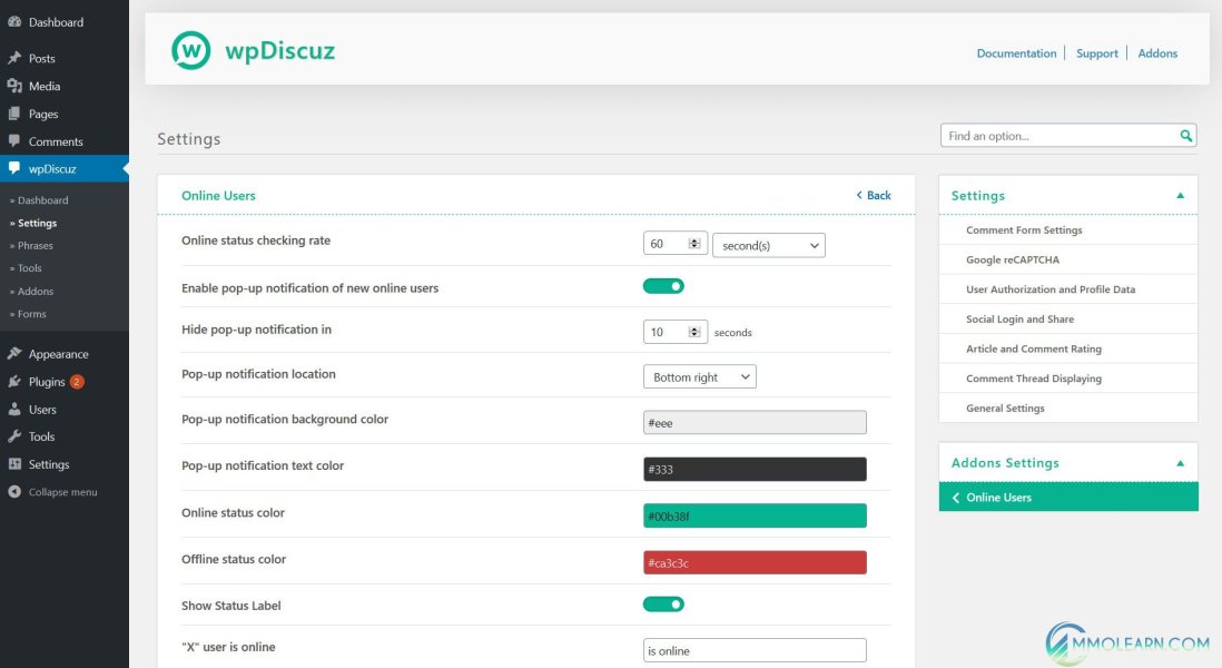 wpDiscuz Online Users