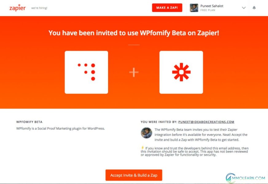 Wpfomify Zapier