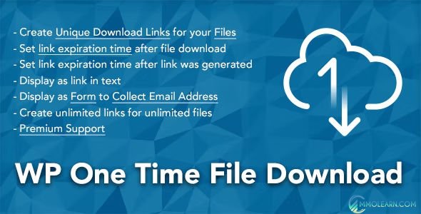 WP One Time File Download - Unique Link Generator WordPress Plugin