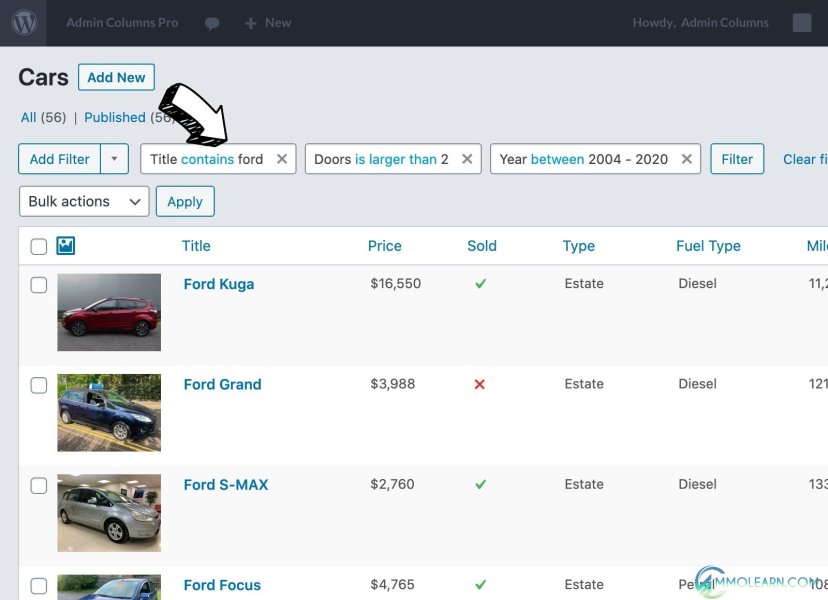 Admin Columns Pro - JetEngine