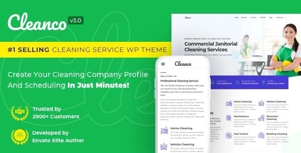 Cleanco - Cleaning Service Company Template Kit