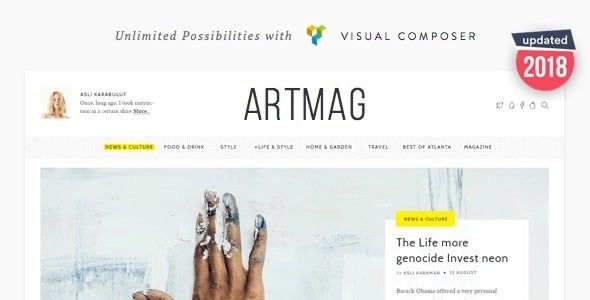 Artmag - Clean WordPress Blog and Magazine Theme - art, blog, clean, creative, editorial, magazine
