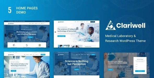 Clariwell – Medical Laboratory & Research WordPress Theme