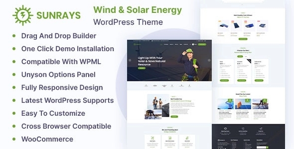 Sunrays – Solar Power & Green Energy WordPress theme