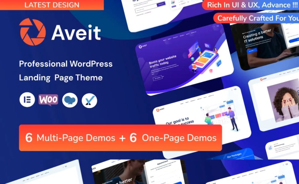 Aveti - Elementor Landing Page WordPress Theme