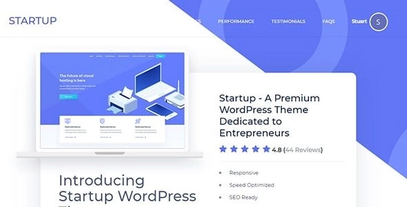 MyThemeShop Startup - theme designed exclusively for startups