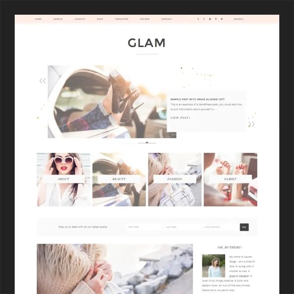 StudioPress - Glam Pro Theme -  The high style charisma of Glam Pro does it every time