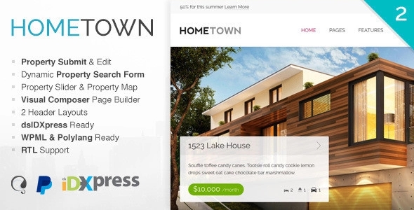 Hometown - Real Estate WordPress Theme