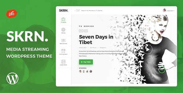 SKRN - Media Streaming App WordPress Theme