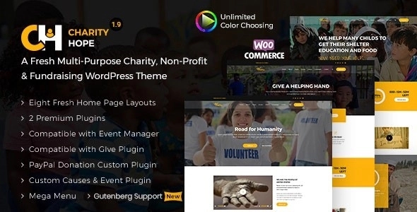 Charity Hope - Non-Profit & Fundraising WordPress Charity Theme