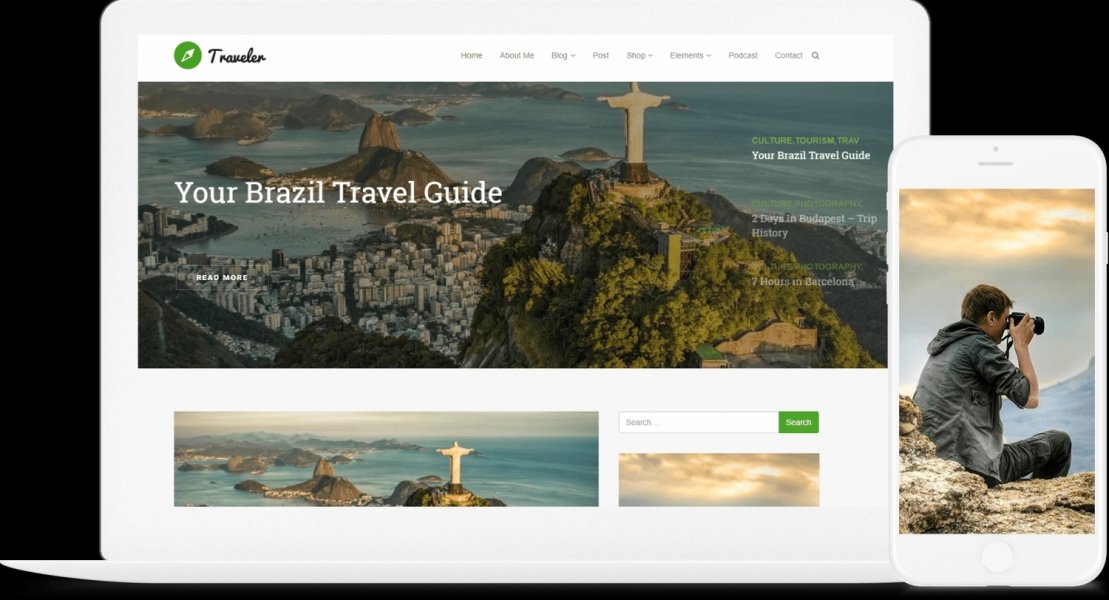 Traveler WordPress Theme - for travel bloggers