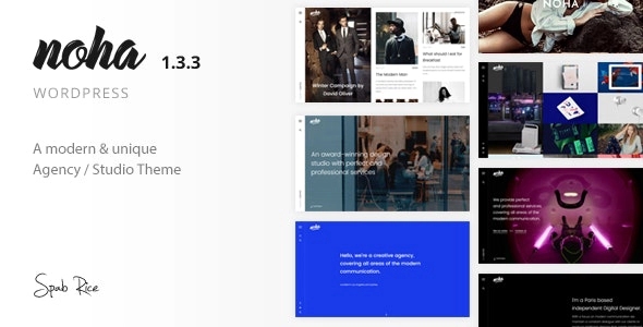 Noha - A modern Agency WordPress Theme for Creatives