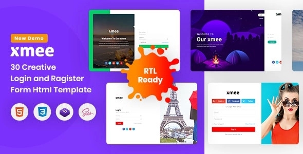 Xmee | Login and Register Form Html Templates