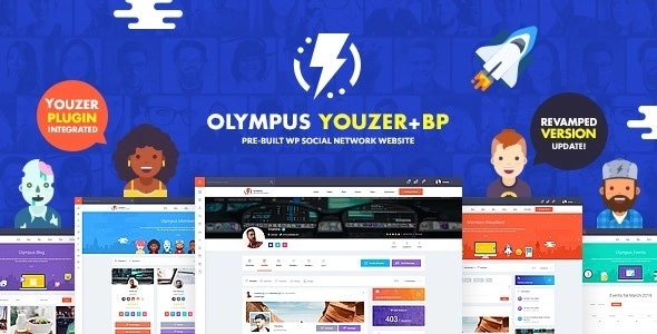 Olympus - Social Networking WordPress Theme -  powerful social network creating friendly community