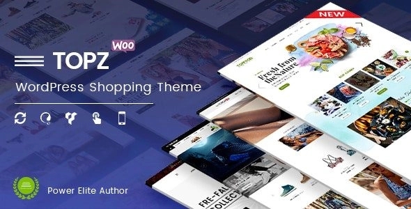 TopZ - Top Food Store & Sport Fashion Shop WordPress WooCommerce Theme