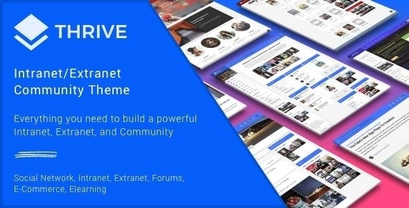 Thrive Intranet & Community Theme - online community, bringing together social networking, messaging