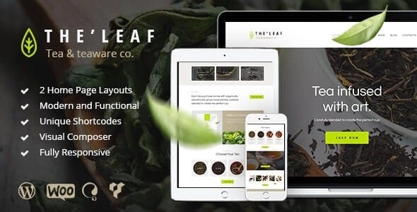 TheLeaf - Tea Production Company & Online Coffee Shop WordPress Theme