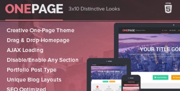 MyThemeShop OnePage - single page WordPress theme