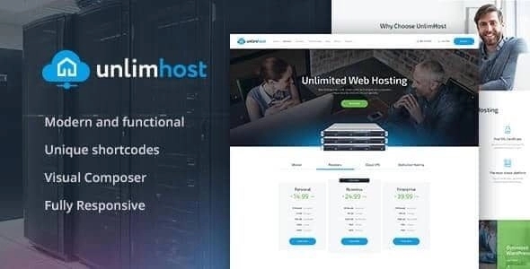 UnlimHost - Web Hosting & Internet Technology WordPress Theme