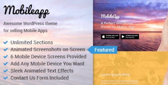 MyThemeShop Mobileapp - designed to help you promote your mobile application or game