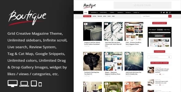 Boutique Grid = Creative Magazine WordPress Theme - Creative Magazine WordPress Theme