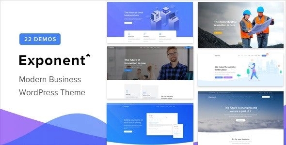 Exponent - The theme comes with 26 premium pre-built demo websites, that you can use as a starting