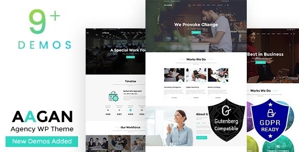 Aagan - Agency Startup WordPress Theme