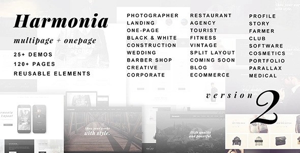 Harmonia - Creative Multi-Purpose WordPress Theme - Personal Portfolio, Creative Agency, Designer