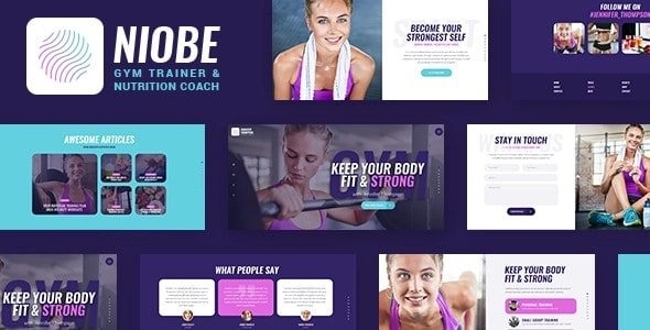 Niobe - A Gym Trainer & Nutrition Coach WordPress Theme