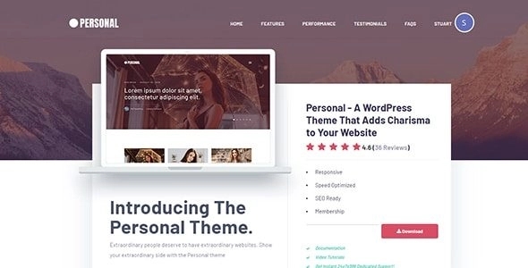 MyThemeShop Personal Theme - perfect for a personal website, a personal blog