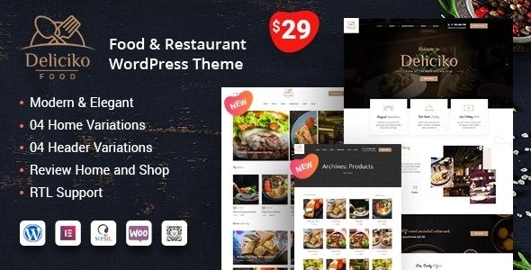 Deliciko - Restaurant WordPress Theme