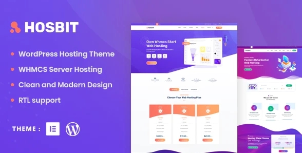 Hosbit - WHMCS & Hosting WordPress Theme