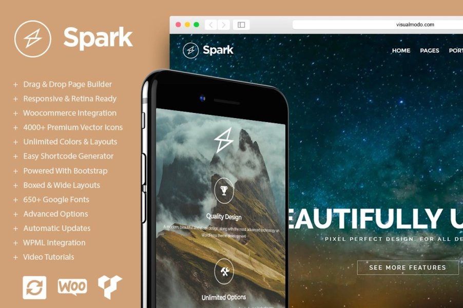 Spark - Drag & Drop WordPress Theme