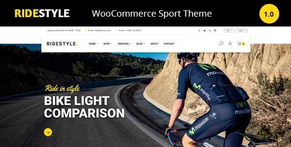 Ridestyle -Bike Sport Store WooCommerce Theme