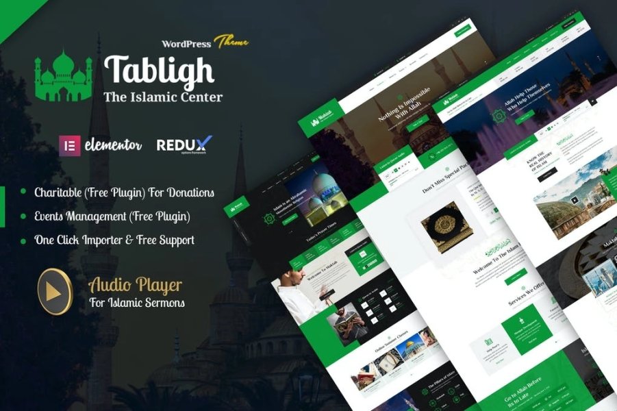 Tabligh - Islamic Institute & Mosque WordPress Theme + RTL