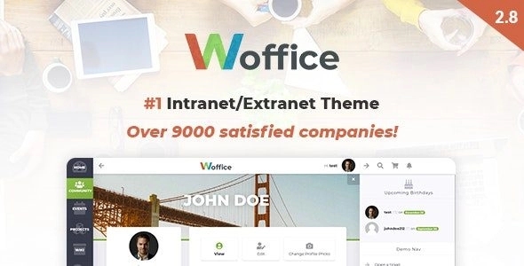 Woffice - powerful Multipurpose Intranet and community WordPress theme