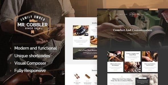 Mr Cobbler | Custom Shoemaking & Footwear Repairs WordPress Theme