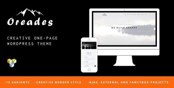 Oreades - Creative One-Page WordPress Theme - Personal Portfolios And Agencies