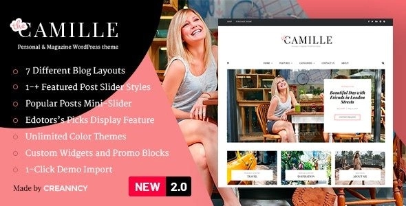 Camille - Personal & Magazine WordPress Theme
