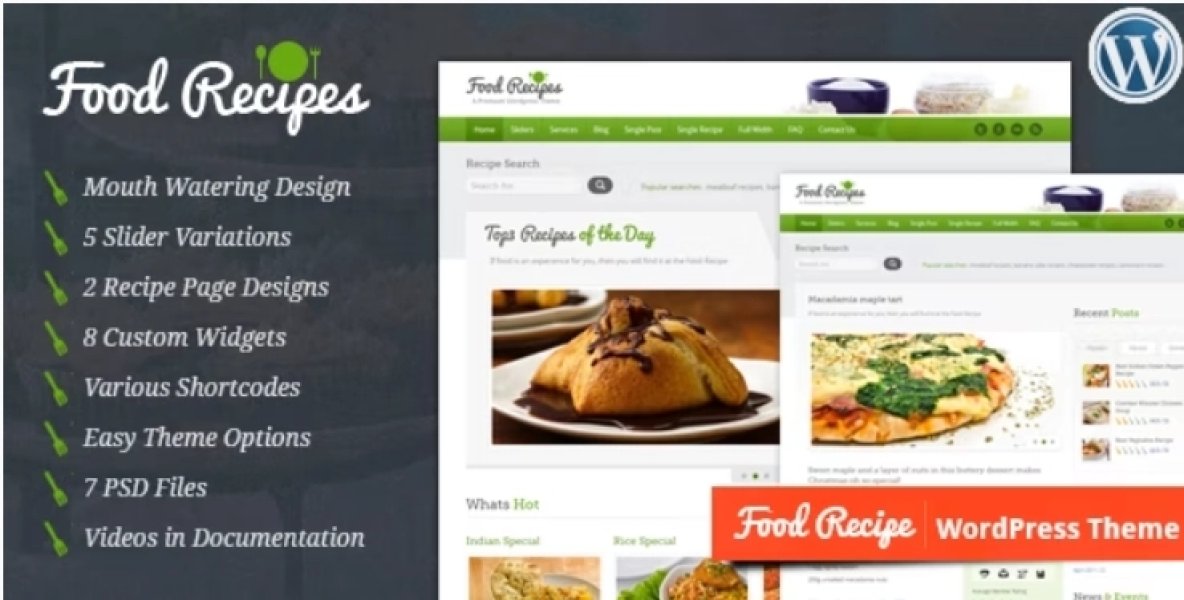 Food Recipes - WordPress Theme - for recipes related websites