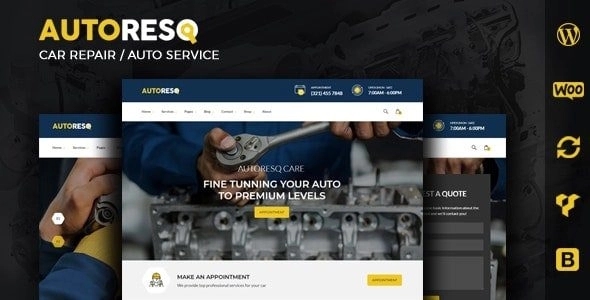 Autoresq - Car Repair and Auto Mechanic WordPress Theme