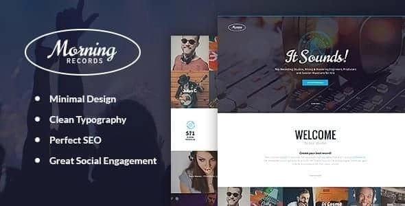 Morning Records - A Stylish Sound Electronic Studio WordPress Theme