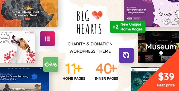 BigHearts - Charity & Donation WordPress Theme