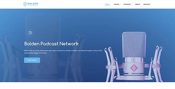 Bolden Podcasting WordPress Theme - built specifically for Podcast Networks